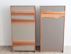 Casier en bois de pommier par Philippe Emery