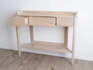Console en bois de chêne par Philippe Emery
