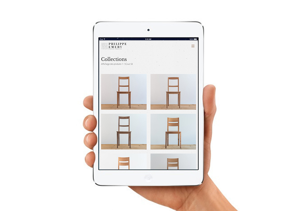 Visuel de présentation du site sur iPad